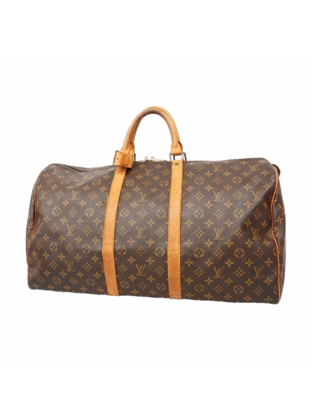 Louis Vuitton Boston Bag Monogram Keepall 55 Brown